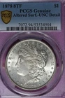 1878 8TF PCGS GENUINE ALTERED SURF.- UNC DETAIL MORGAN SILVER DOLLAR #B52023