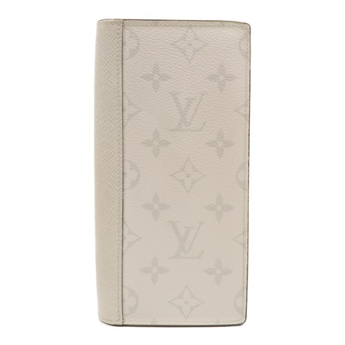 LOUIS VUITTON LV SHW Brazza Long Wallet M30298 Monogram Taiga White