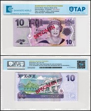 Fiji 10 Dollars, 2011 ND, P-111bs, UNC, Specimen, Authenticated