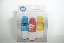 Genuine HP 31 3-Pack Cyan, Magenta, Yellow Ink Bottles Exp. May 2026