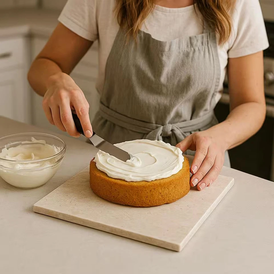 12 pulgadas Tabla de queso cuadrada de mármol champán natural, tabla de servir, tabla de pastelería Foto 2 de 4