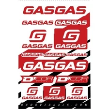 DCOR 40-65-100 Universal Decal Sheet - GasGas - 12mll.