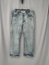 Hama Jeans Men 36x32* (actual 37x28)  Embroidered Distressed Streetwear Y2K