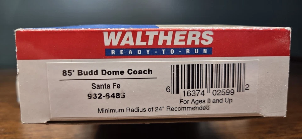 Nuevo Walthers Budd Dome Santa Fe 85' Autobús Modelo Tren HO Coche 932-6485 Foto 2 de 4