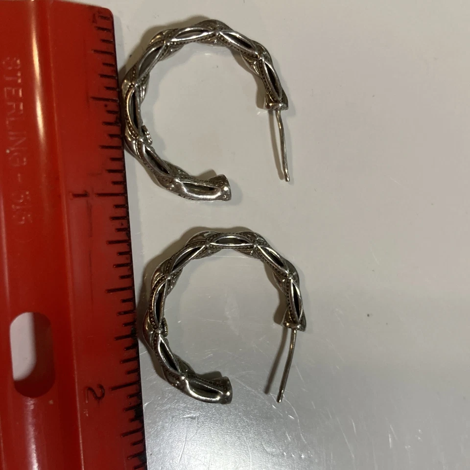 925/18k Tacori Hoop Earrings - Image 4 of 4