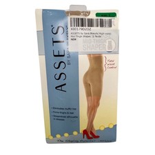 Assets by Sara Blakely High-Waist Mid-Thigh Shaper Nude Size 3 Firm Control NEW
