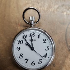 SEIKO Railway Pocket Watch Quartz Rare Vintage Ready to Use Authentic