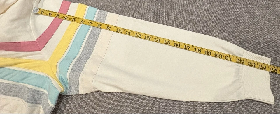 Sudadera con Capucha Torrid Crema con Rayas Multicolores Para Mujer Talla 2 Plus Foto 4 de 4