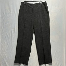 Kasper Women's Dress Pants Charcoal Gray Tweed Look Pattern Sz 12 Fully Lined