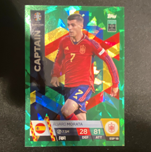 Topps Match Attax Euro 2024 Álvaro Morata Spain Captain Insert ESP 18