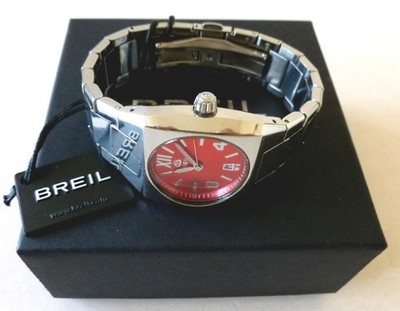 BREIL Women's Silver Case & Red Dial Watch 2519350809 - St. Steel Bracelet -Used