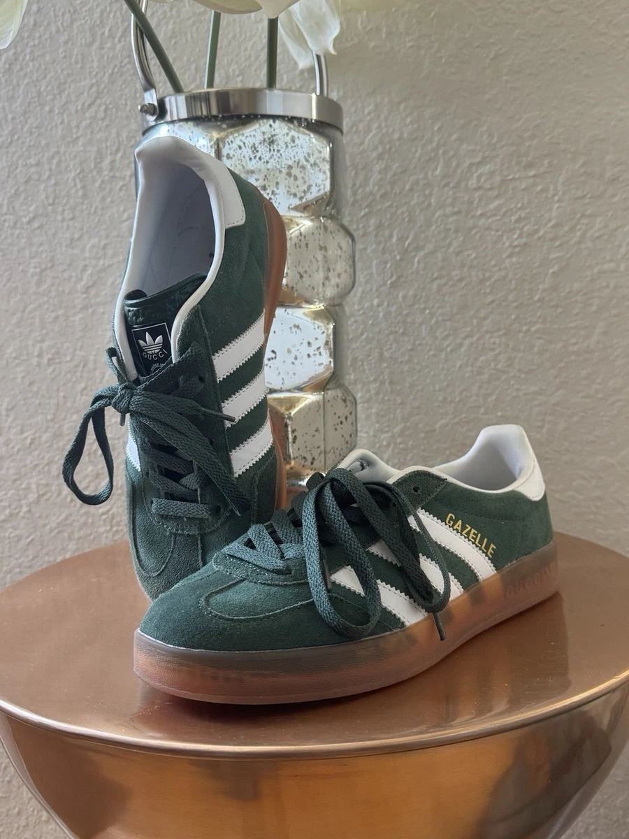 グッチ　アディダス　ガゼル　スニーカー　グリーン　20.5㎝ Adidas x Gucci Gazelle Green Suede for sale | eBay