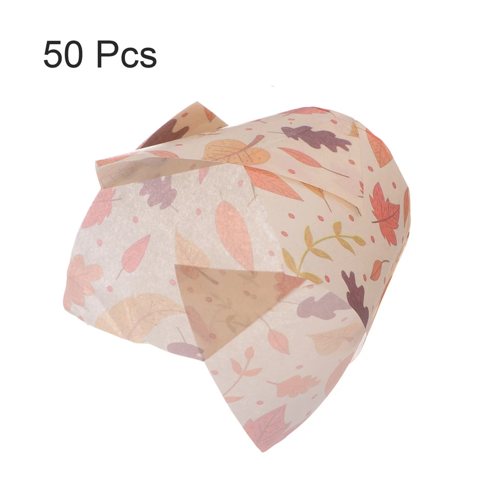 50 Stk. Cupcake-Förmchen in Tulpenform fettdichte Backförmchen helles Ahornblatt - Bild 3 von 4