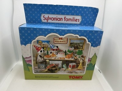 Vintage Tomy Sylvanian Families Party Set 3008 - Neu in OVP versiegelter Inhalt 