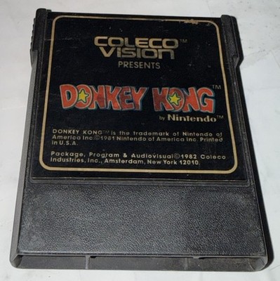 Vintage Donkey Kong ColecoVision Game Cart Only Black Coleco 1982 NTSC Arcade,
