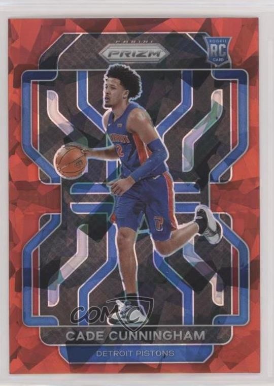 2021-22 Panini Prizm Red Ice Prizm Cade Cunningham #282 Rookie RC u2t