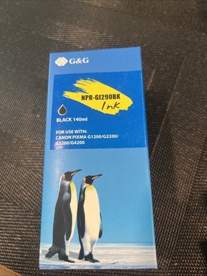G & G Ink Cartridges for Canon Pixma Models NPR- GI290BK Black 140 Ml