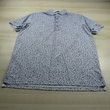 Greyson Polo Shirt Mens Large Purple Gray Stretch Wolf Golf Performance