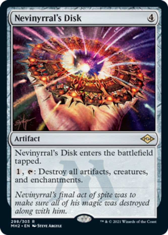 Nevinyrral's Disk - Foil Etched Light Play, English Magic the Gathering MTG Mode