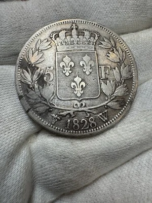 FRANCE 5 Francs Charles X 1828 W - Photo 1/2