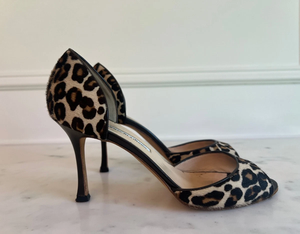 MANOLO BLAHNIK レオパード パンプス 37 Manolo Blahnik Animal Print High (3-3.9 in) Heel Height Heels for