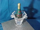 Vintage WATERFORD Irish CRYSTAL Miniature CHAMPAGNE BUCKET w BOTTLE Orig BOX