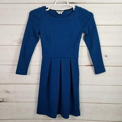 Boden Irene Dress Womens Size 2P Blue Long Sleeve Solid. | eBay Boden Irene Dress Womens Size 2P Blue Long Sleeve Solid. | eBay