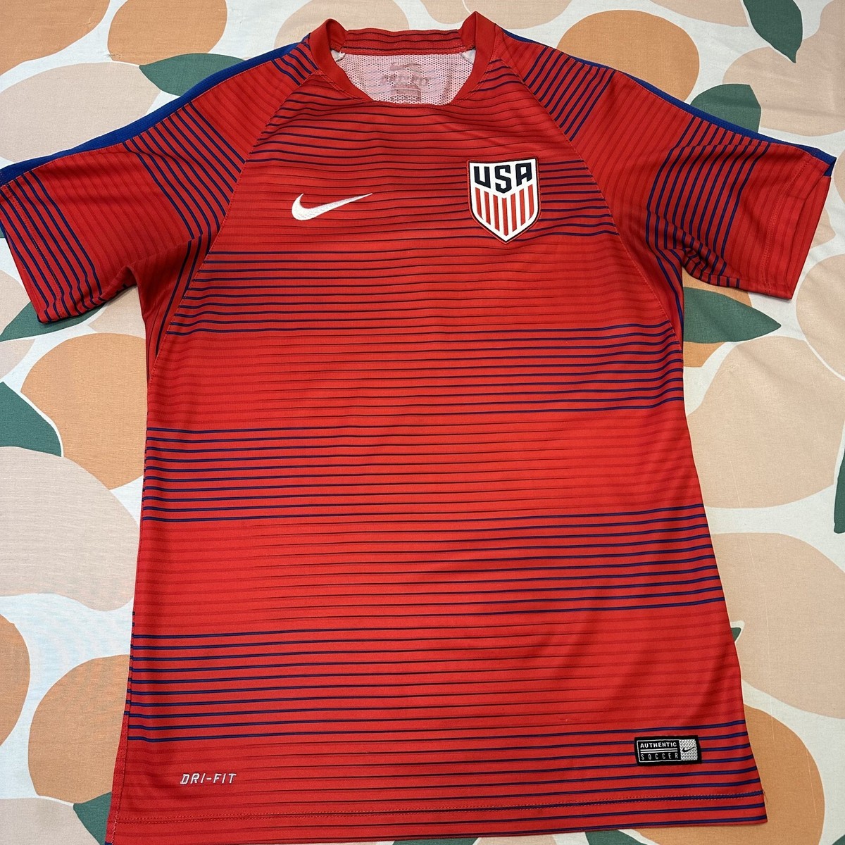 Nike Team USA Soccer Training Jersey Men's Small Red Warm Up