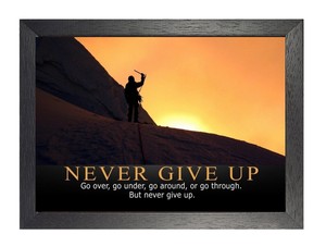 75 Motivation Bild Entschlossenheit Inspirierend Foto Never Give Up Poster  | eBay