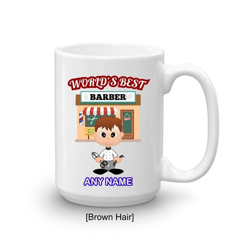 Regalo Personalizado Barbero Taza Grande Hombres Peluquería Personal Trabajo Novedad Regalo - Imagen 9 de 14