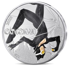 🐈‍⬛ 🐈‍⬛ France 10 Euro Silver Coloured Comics CATWOMAN No 4/18 Coincard