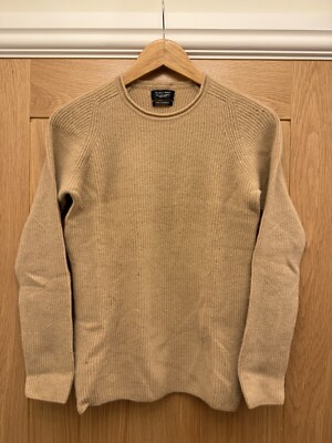 Zara Man Cashmere Jumper, Extra Small Camel Brown Knitwear, L