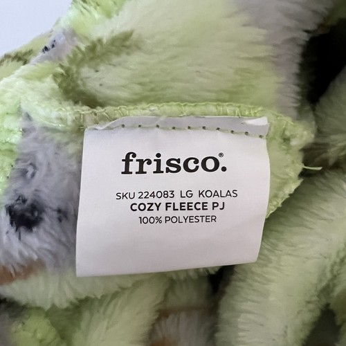 Haustier Fleece Pyjama groß Koala Print Frisco von Chewy grün kuscheliges Kostüm Hund Katze - Bild 4 von 6