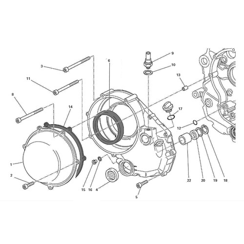 Kit vis allen inox moteur pour Ducati 1100 Monster 2009-2010 en acier premium