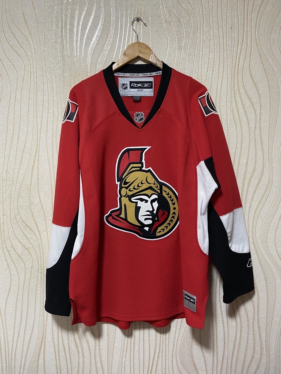 OTTAWA SENATORS HOCKEY SHIRT JERSEY NHL REEBOK sz L MEN RED