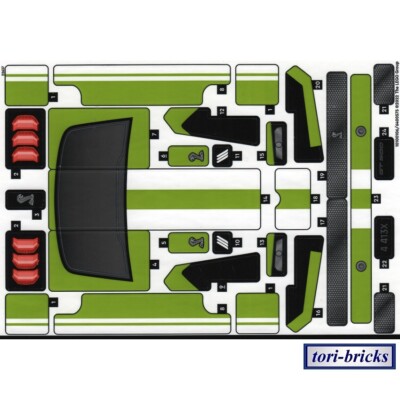 Lego Technik Aufkleber zum 42138 Ford Mustang Shelby GT500 »NEU«