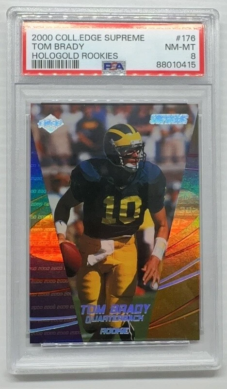 Tom Brady Collector's Edge Supreme #176 Hologold Rookies