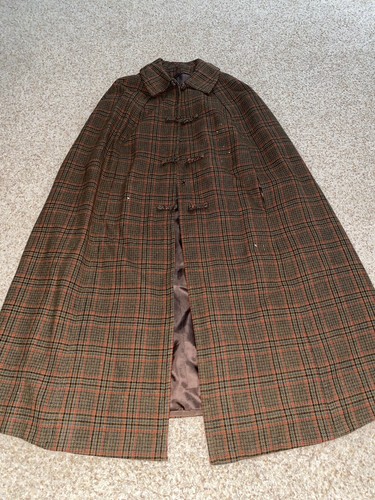 Vintage Lai Wah Tailor Co Wool Cape Poncho Coat Jacket One Size - Picture 2 of 9