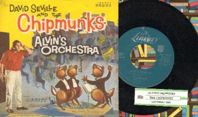 Chipmunks - Alvin's Orchestra/Copyright 1960 Liberty 55233 Vinyl 45 rpm Record
