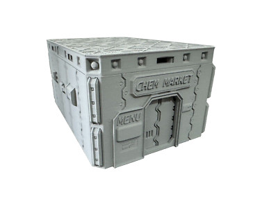 28mm Chem Market Shop Sci-Fi Building Terrain Cyberpunk Futuristic Style