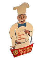 50er Jahre Germania Brauerei Münster Edel-Pils Schild Aufsteller 153x73cm Koch