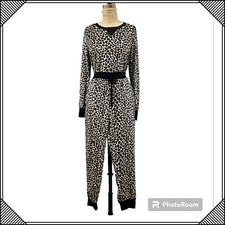 FELINA Velour/Fleece Cheetah Print Pajama Set - Size M