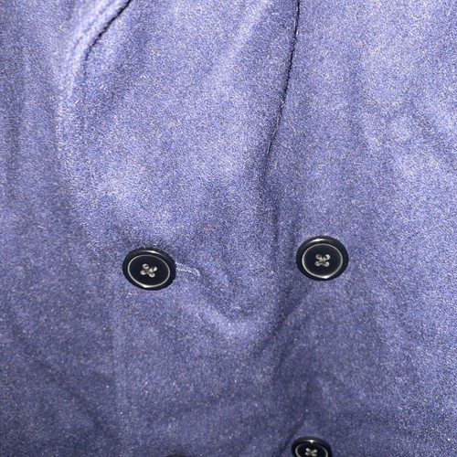 STRUCTURE WOOL BLEND BLUE PEACOAT - SIZE M - Picture 3 of 9