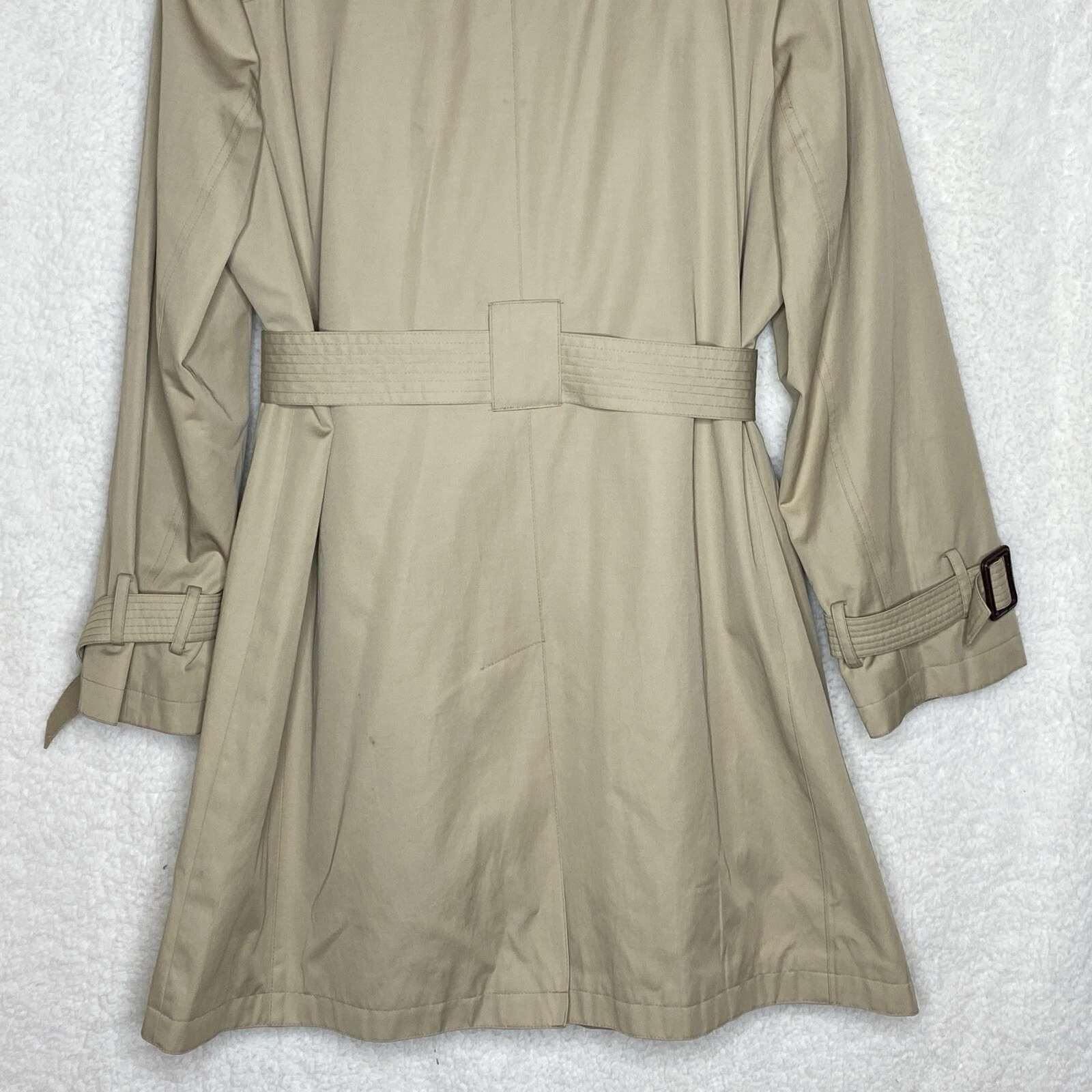 Cappotto trench Michael Kors marrone doppiopetto fodera cappuccio rimovibile donna XL