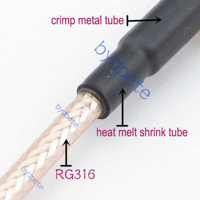 RP-SMA Femmina a MMCX Maschio Angolo Retto RG178 Coax Cavo 8