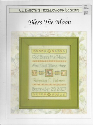 Elizabeth's Needlework Designs-Bless the Moon-cross Stitch Chart -New