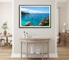Island Print, Thailand Wall Art, Similan Framed Beach Wall Art, Natural