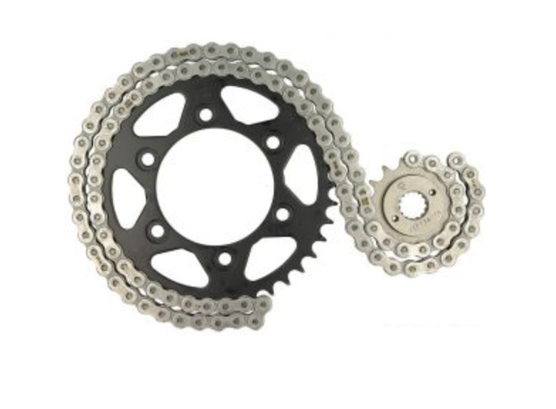 Kit chaine complet Kawasaki BN 125 Eliminator 1998-2007 pignon 15 couronne 46