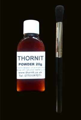 1 x 20g Bottle THORNIT Ear Mite & Paws Powder with application brush DOGS/CATS