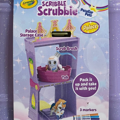 Crayola Scribble Scrubbie Pets Play Set Unicorn Yeti Palace Color Washable Bath - Picture 2 of 7